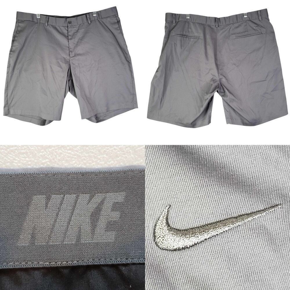 Nike Golf Shorts Mens Size 42 Gray Flat Front Chino Pockets Modern Fit